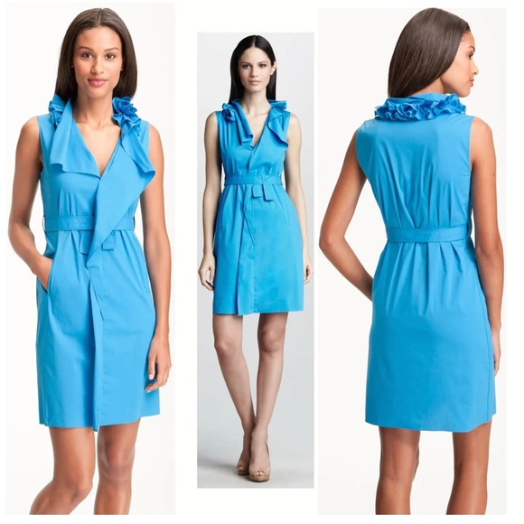 Elie Tahari Dresses & Skirts - Elie Tahari Camille Sleeveless Ruffled Collar Dress, size 2